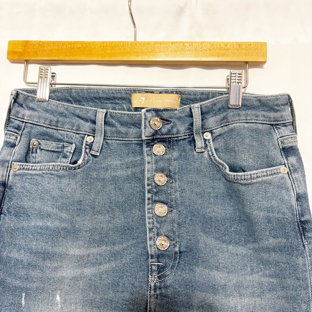 7 For‎ All Mankind Women's Ultra High Rise Slim Kick Flare Jeans size 28 - Picture 4 of 14